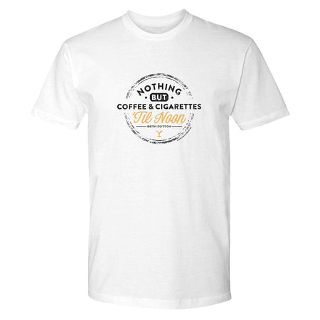 Yellowstone Nothing But Coffee & Cigarettes 'Til Noon Adult Short Sleeve T - Shirt - Paramount Shop