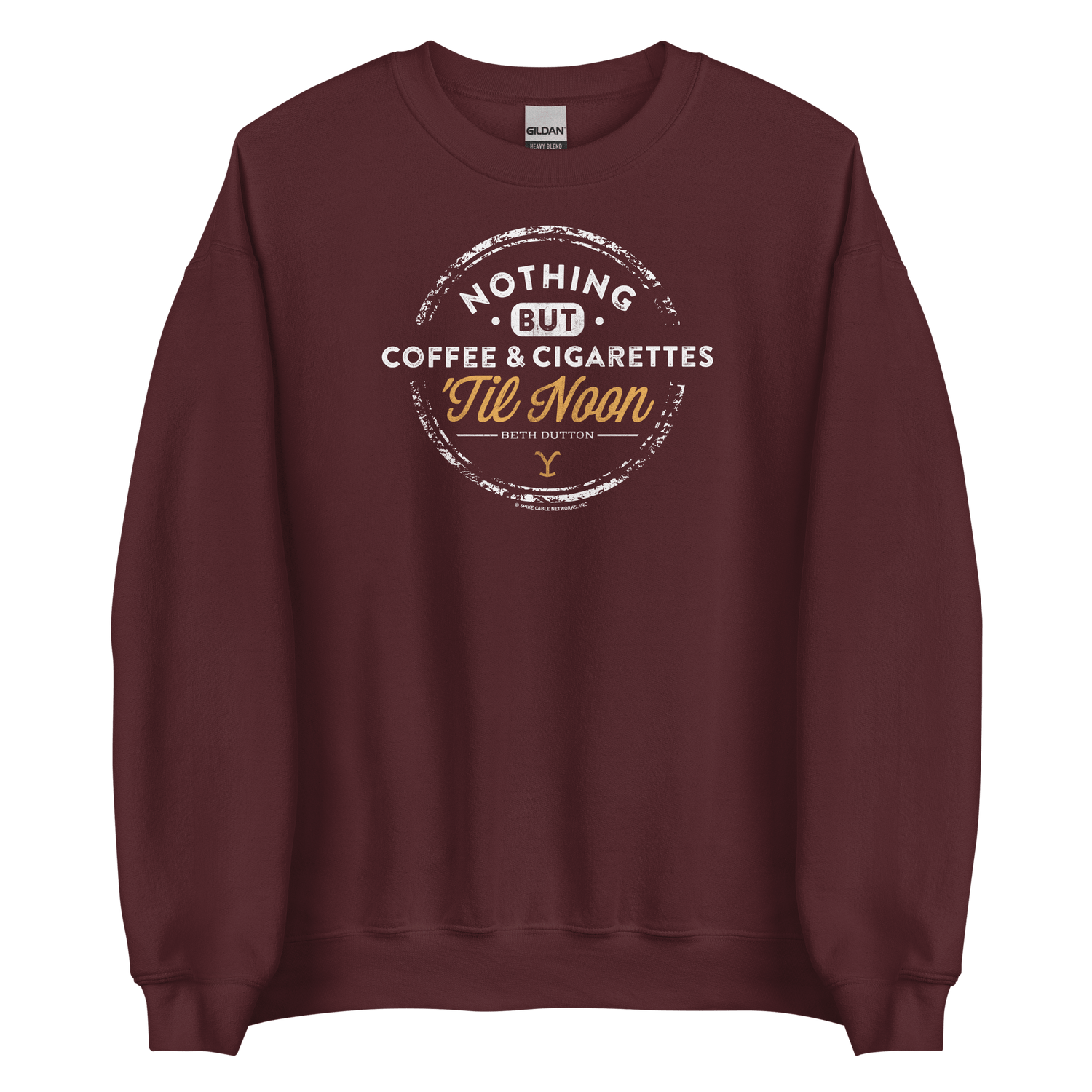 Yellowstone Nothing But Coffee & Cigarettes 'Til Noon Fleece Crewneck Sweatshirt - Paramount Shop
