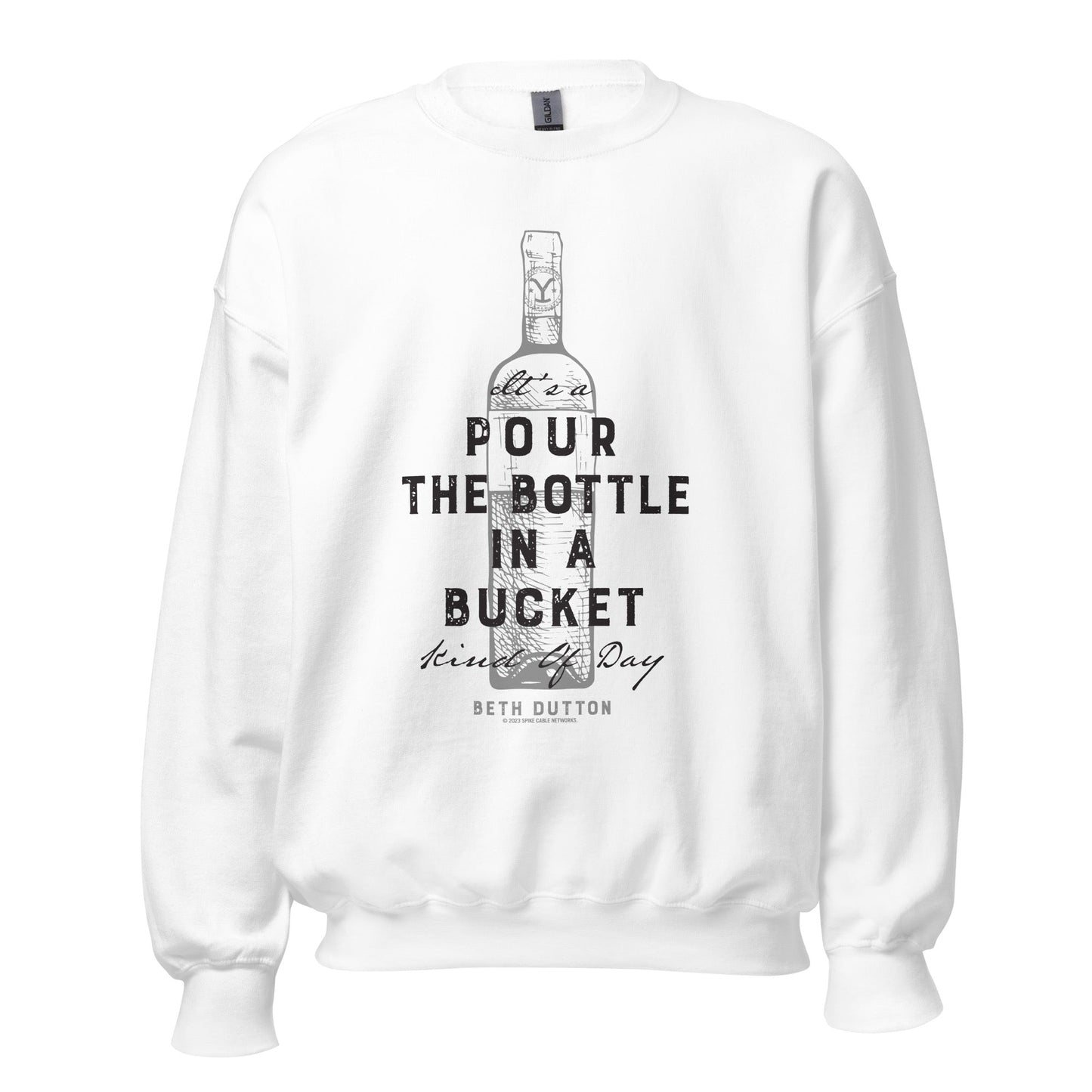 Yellowstone Pour The Bottle In The Bucket Crewneck Sweatshirt - Paramount Shop