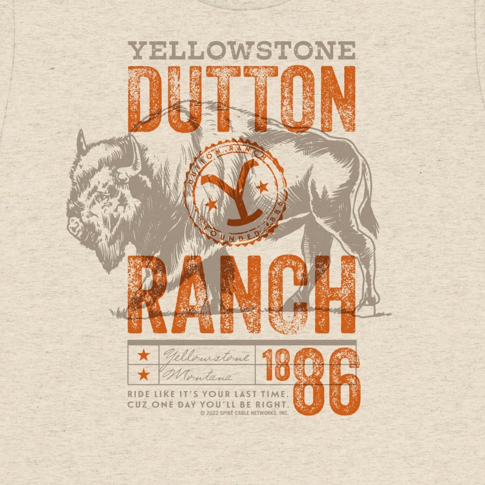 Yellowstone Ride Like It's Your Last Adult Tri - Blend T - Shirt - Paramount Shop