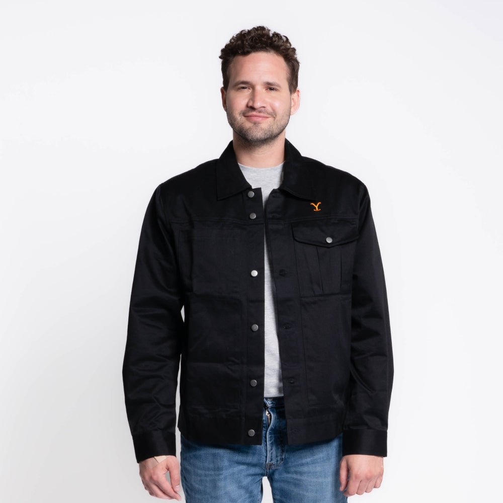 Yellowstone Rip Black Denim Jacket - Paramount Shop