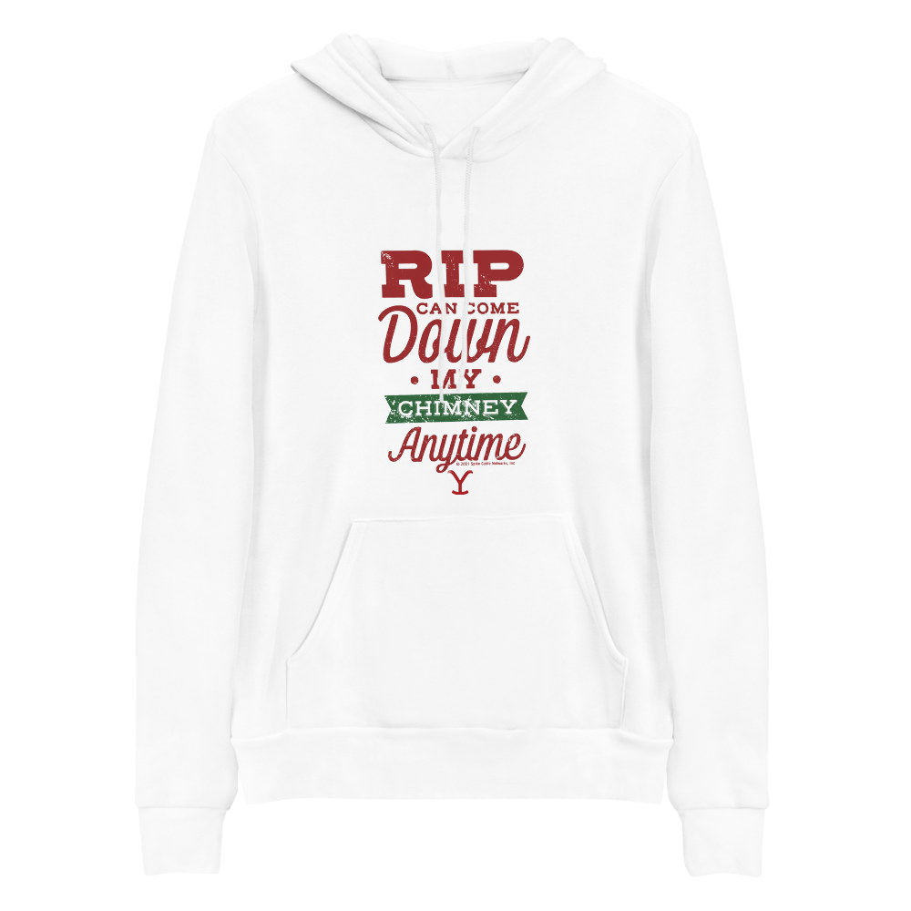 Yellowstone Rip Can Come Down My Chimney Any Time Adult Fleece Hooded Sweatshirt - Paramount Shop