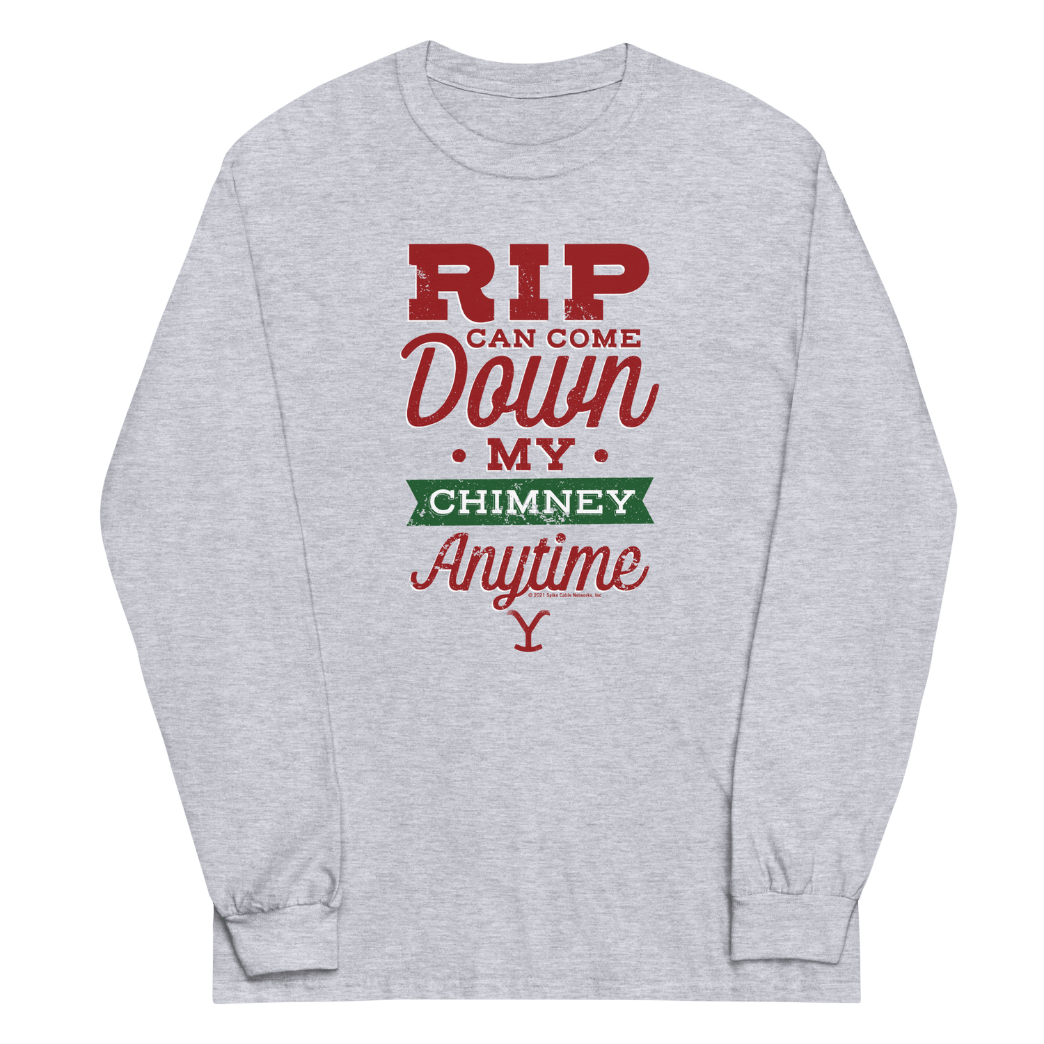 Yellowstone Rip Can Come Down My Chimney Any Time Adult Long Sleeve T - Shirt - Paramount Shop