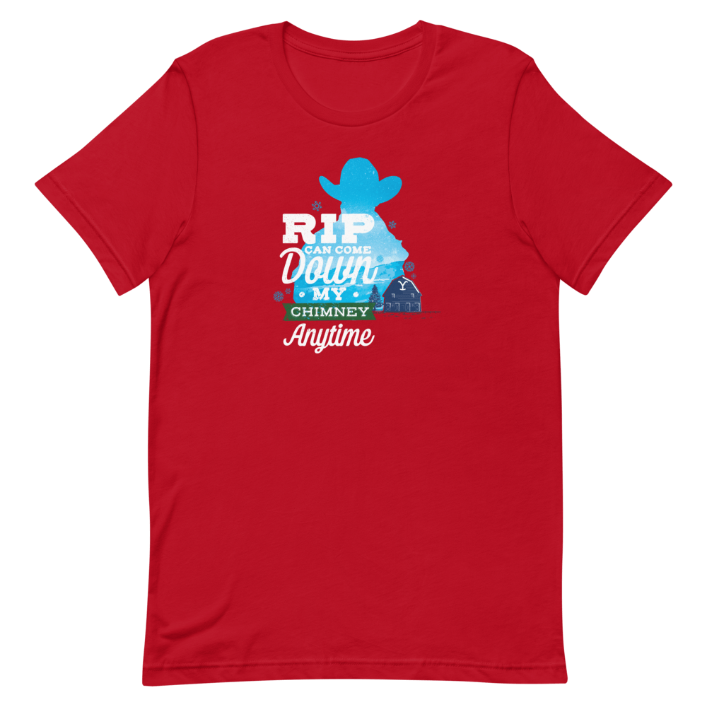 Yellowstone Rip Can Come Down My Chimney Any Time Silhouette Unisex Premium T - Shirt - Paramount Shop