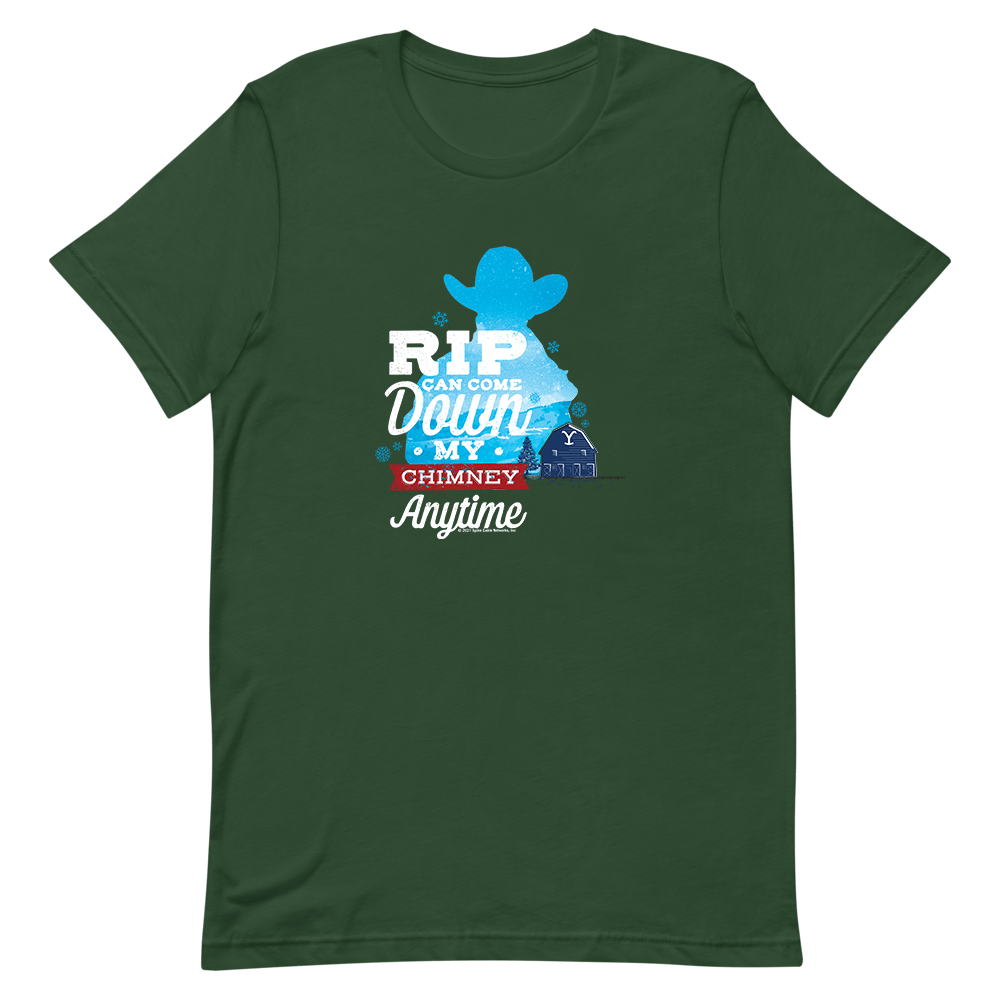 Yellowstone Rip Can Come Down My Chimney Any Time Silhouette Unisex Premium T - Shirt - Paramount Shop