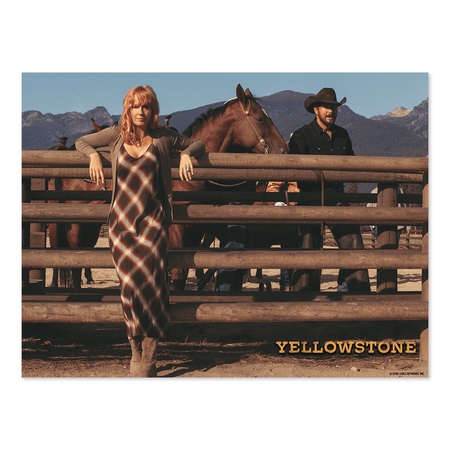 Yellowstone Rip Wheeler and Beth Dutton Satin Poster - Paramount Shop