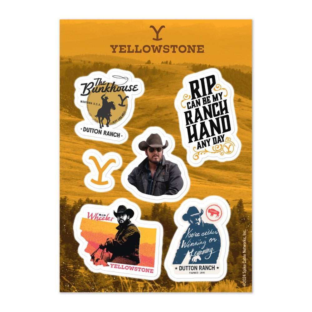 Yellowstone Rip Wheeler Sticker Sheet – Paramount Shop