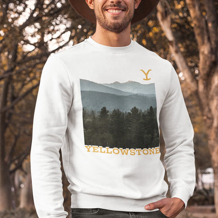 Yellowstone Scenery Fleece Crewneck Sweatshirt - Paramount Shop