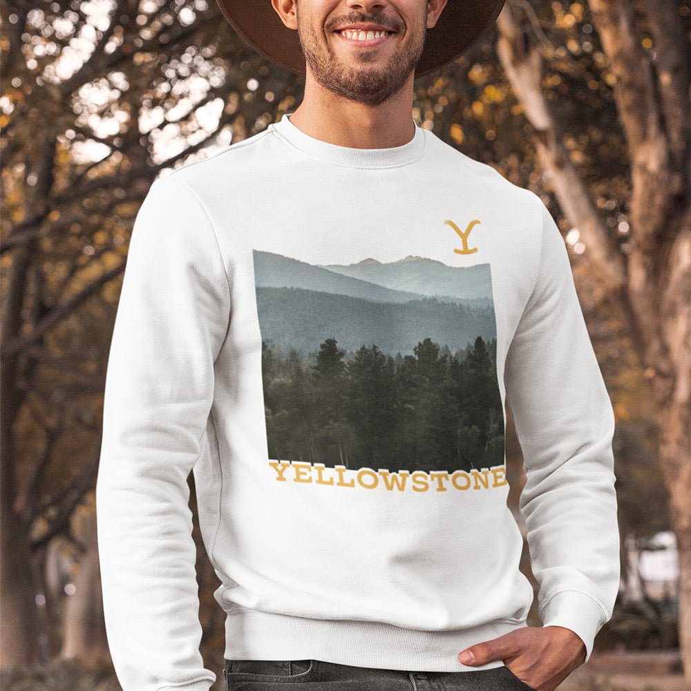 Yellowstone Scenery Fleece Crewneck Sweatshirt - Paramount Shop