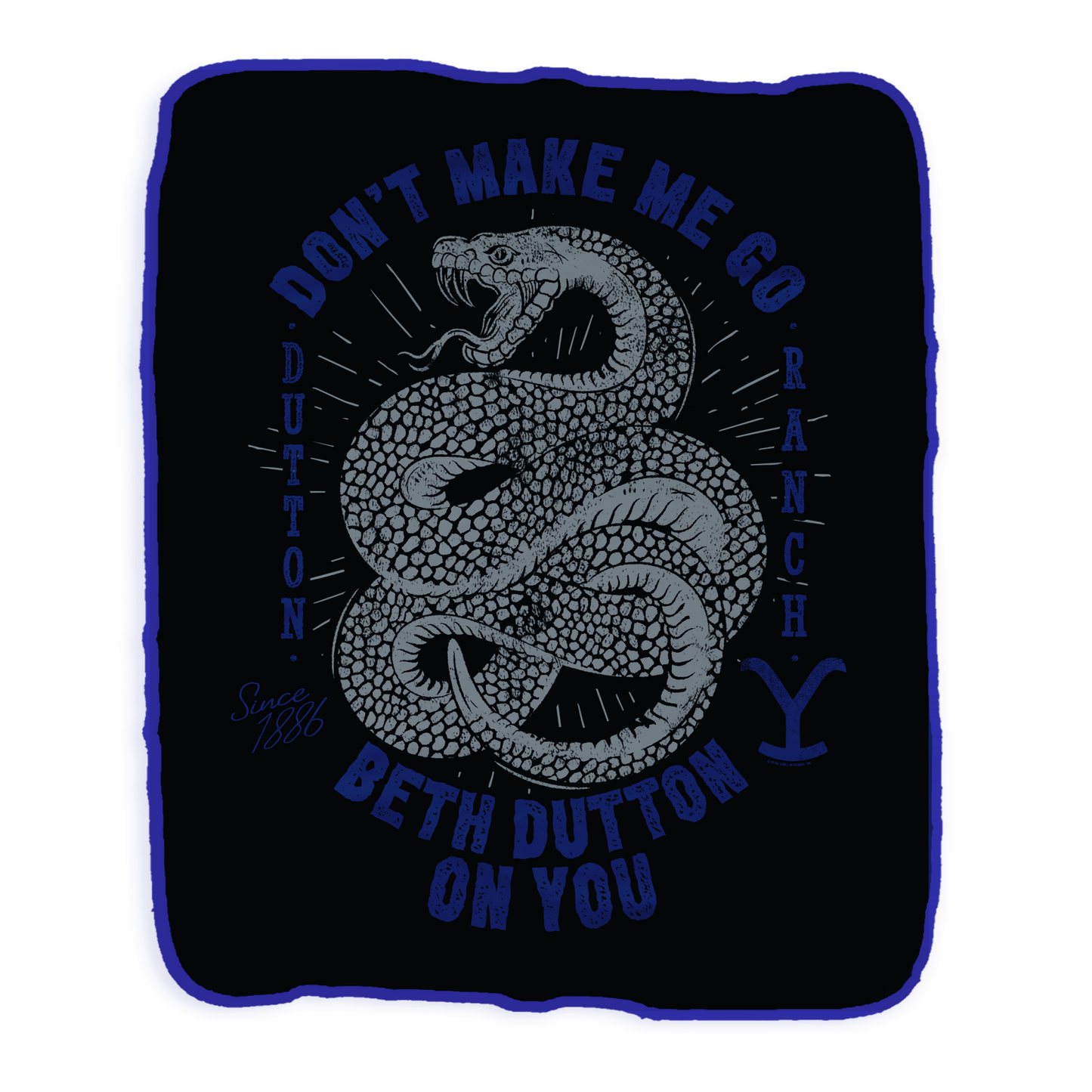 Yellowstone Snake Beth Dutton On You Sherpa Blanket - Paramount Shop
