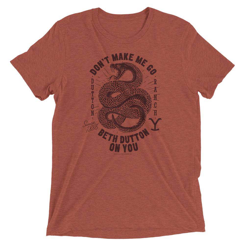 Yellowstone Snake Beth Dutton sur toi Unisexe T-Shirt Tri-Blend ...