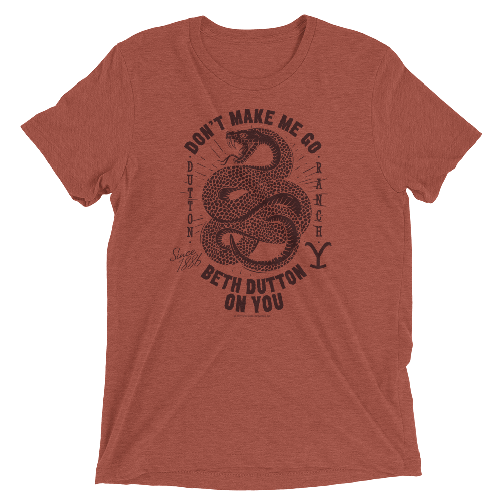 Yellowstone Snake Beth Dutton On You Unisex Tri - Blend T - Shirt - Paramount Shop