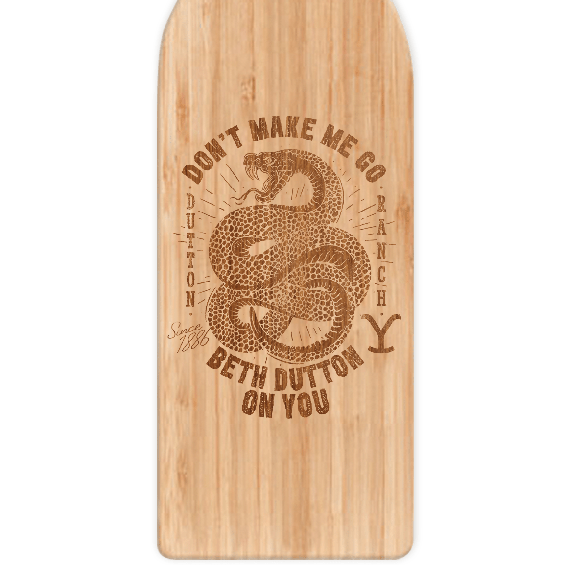 Yellowstone Snake Beth Dutton On You Wine Bottle Cutting Board - Paramount Shop