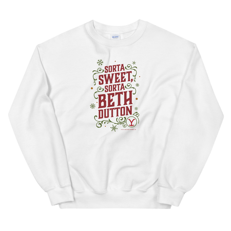 Yellowstone Sorta Sweet Sorta Beth Dutton Holiday Fleece Crewneck Sweatshirt - Paramount Shop