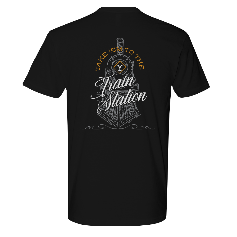 Yellowstone Take 'Em To The Train Station Adult Short Sleeve T - Shirt - Paramount Shop