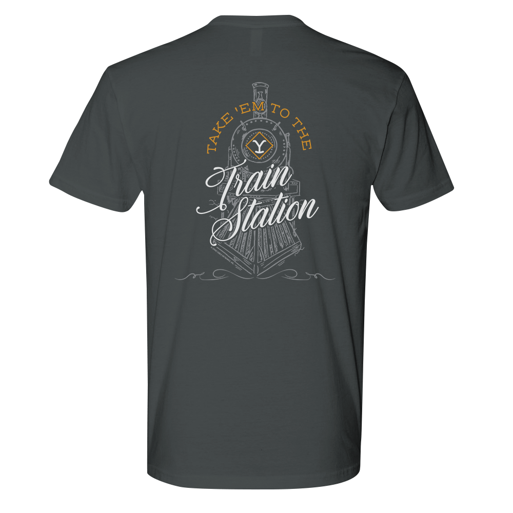 Yellowstone Take 'Em To The Train Station Adult Short Sleeve T - Shirt - Paramount Shop