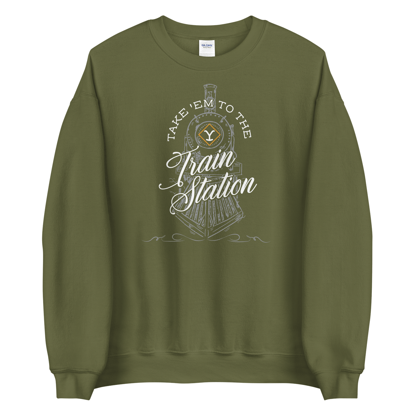 Yellowstone Take 'Em To The Train Station Fleece Crewneck Sweatshirt - Paramount Shop
