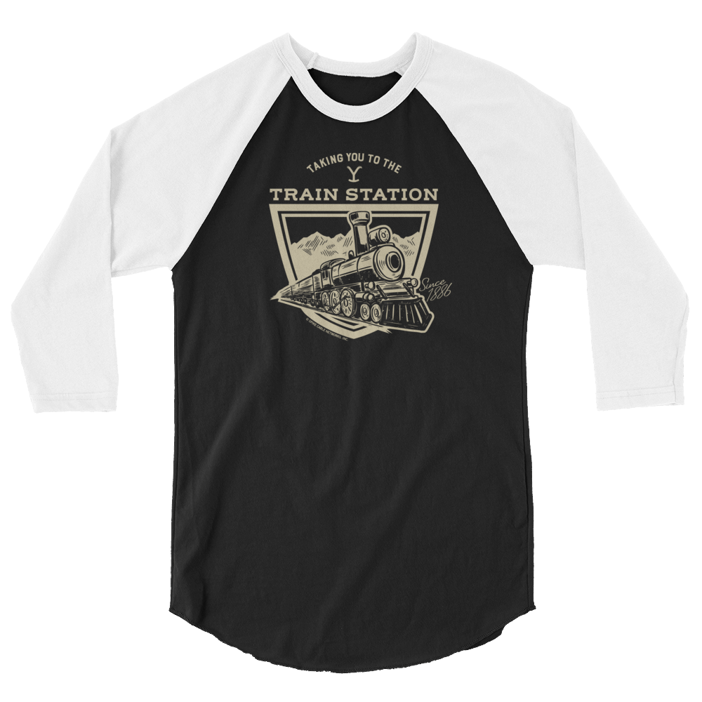 Yellowstone Taking You to the Train Station Unisex 3/4 Sleeve Raglan Shirt - Paramount Shop