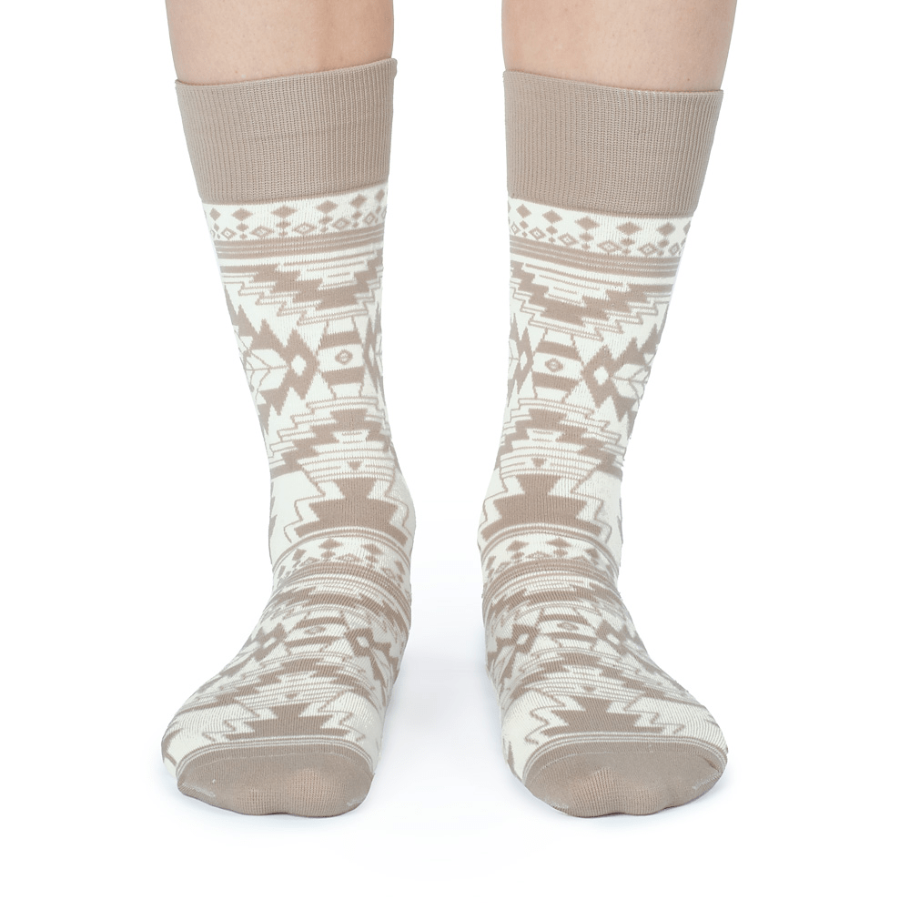 Yellowstone White Aztec Logo Socks - Paramount Shop