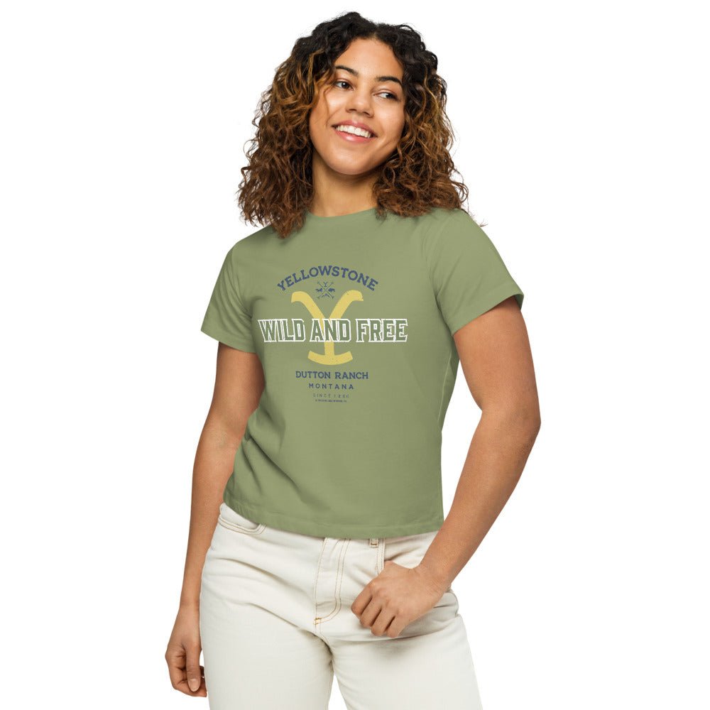 Yellowstone Wild and Free Women's Crop T - Shirt - Paramount Shop