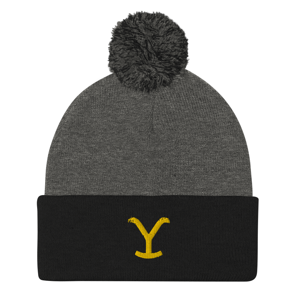 Yellowstone Y Logo Pom Pom Knit Beanie - Paramount Shop