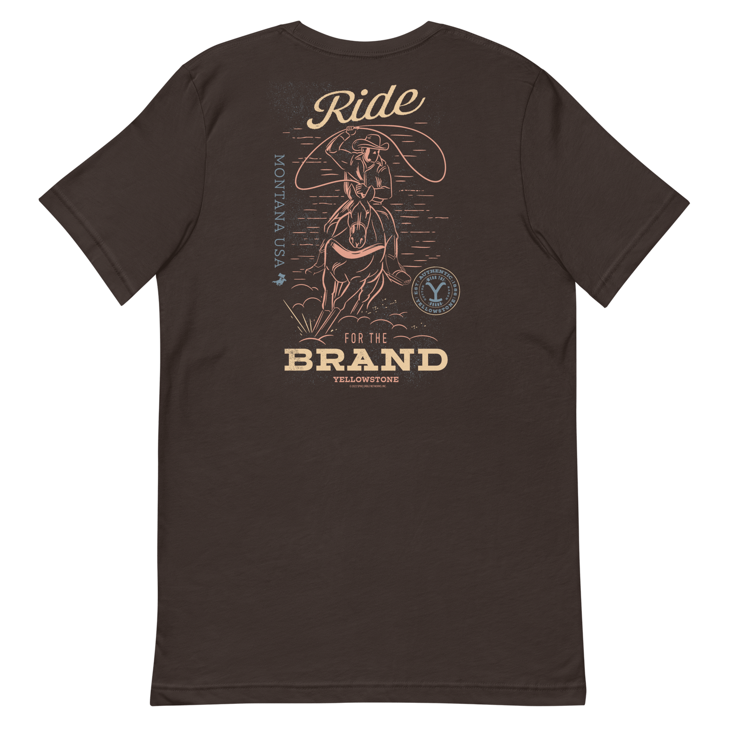 Yellowstone Y Logo Ride for the Brand Adult Short Sleeve T - Shirt - Paramount Shop