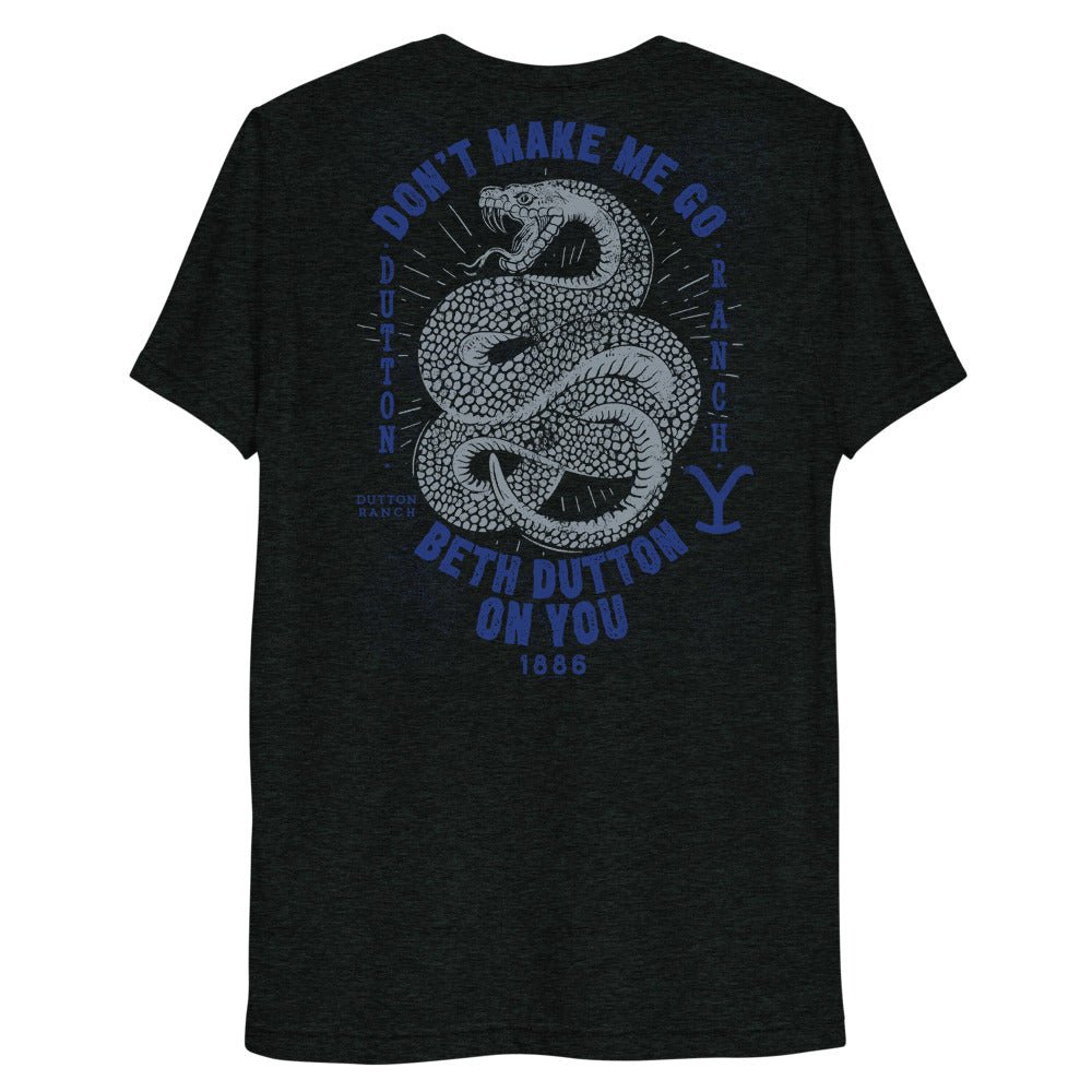 Yellowstone Y Logo Snake Beth Dutton On You Unisex Tri - Blend T - Shirt - Paramount Shop