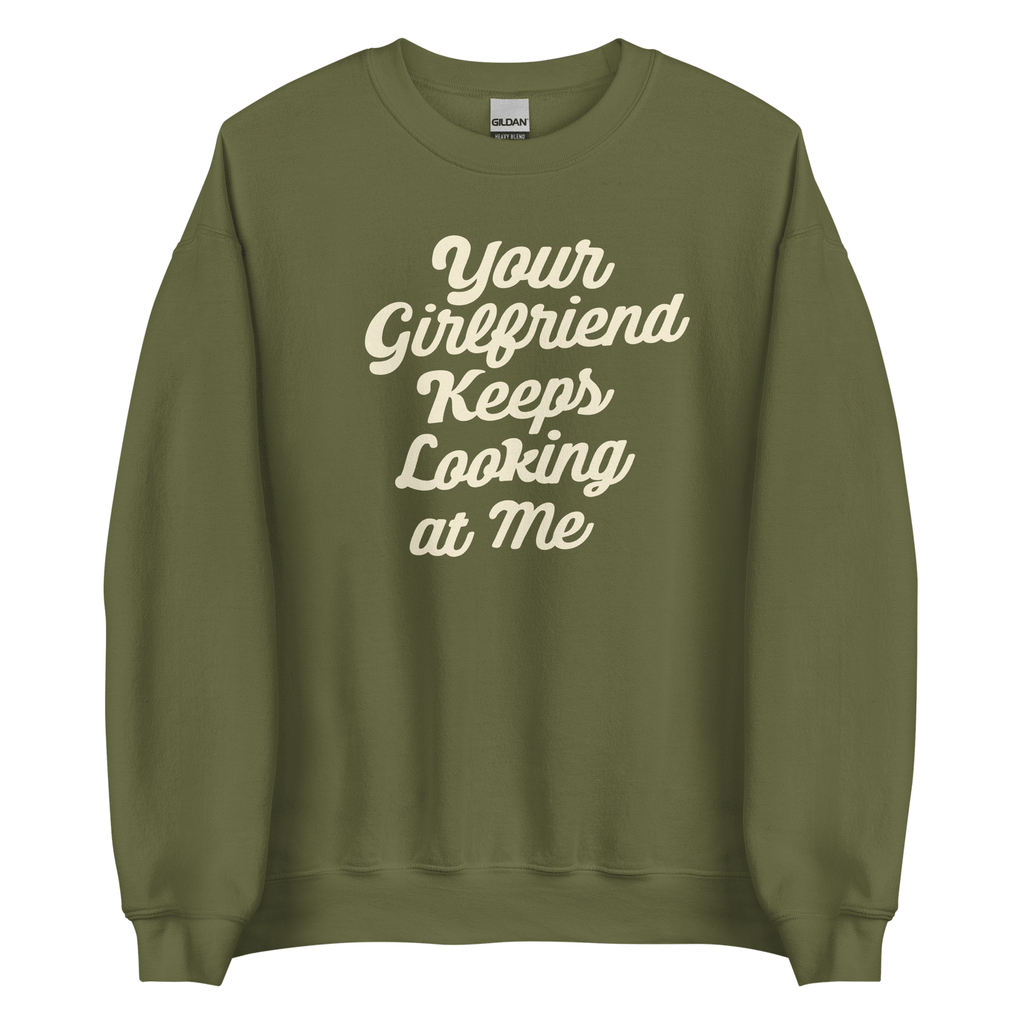 Yellowstone Your Girlfriend Keeps Looking At Me Fleece Crewneck Sweatshirt - Paramount Shop