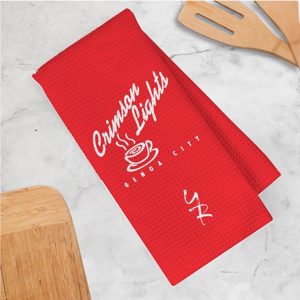 Young and the Restless Crimson Lights Kitchen Towel - Paramount Shop