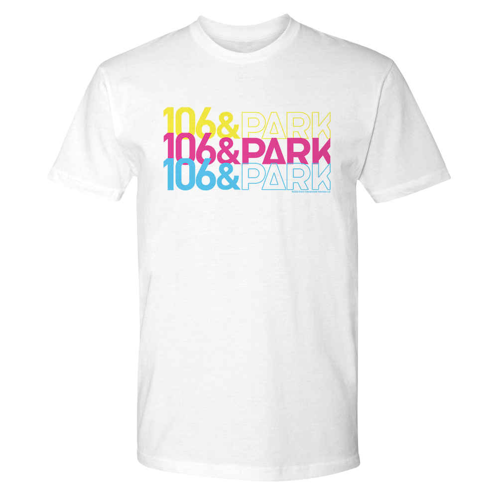 106 & Park Repeat Logo Adult Short Sleeve T-Shirt