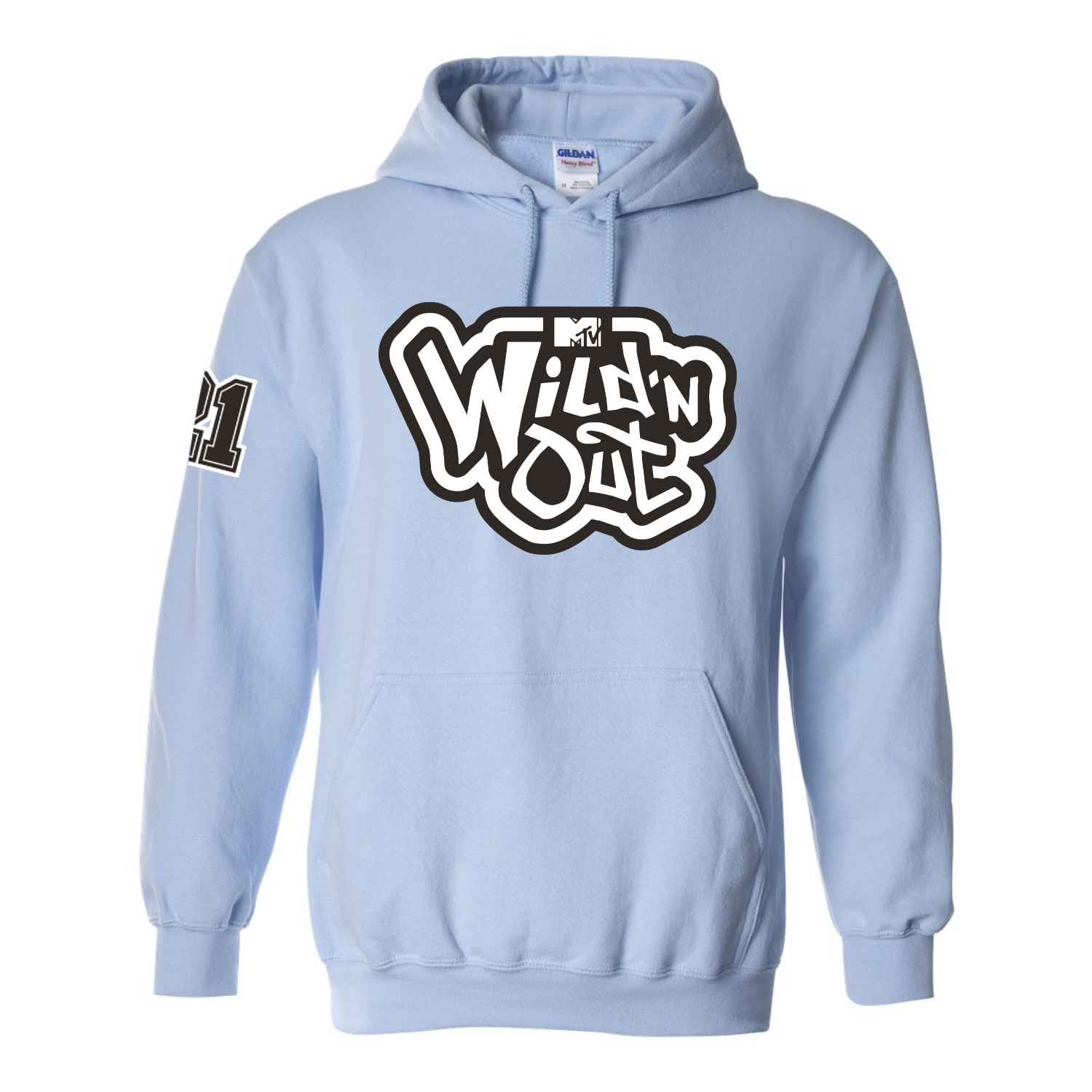 Wild 'N Out Logo Light Blue Hooded Sweatshirt