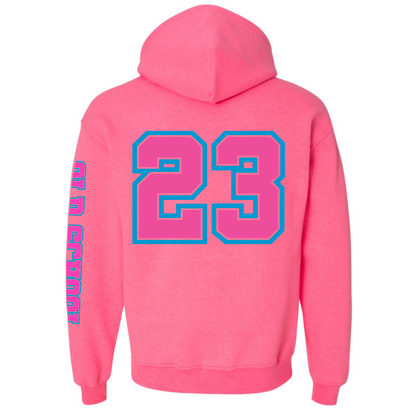 Wild 'N Out Neon Pink Old School Sweat à capuche