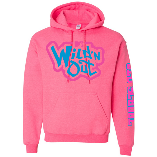 Wild 'N Out Neon Pink Old School Hooded Sweatshirt