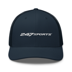 247 Sports White Logo Retro Trucker Hat