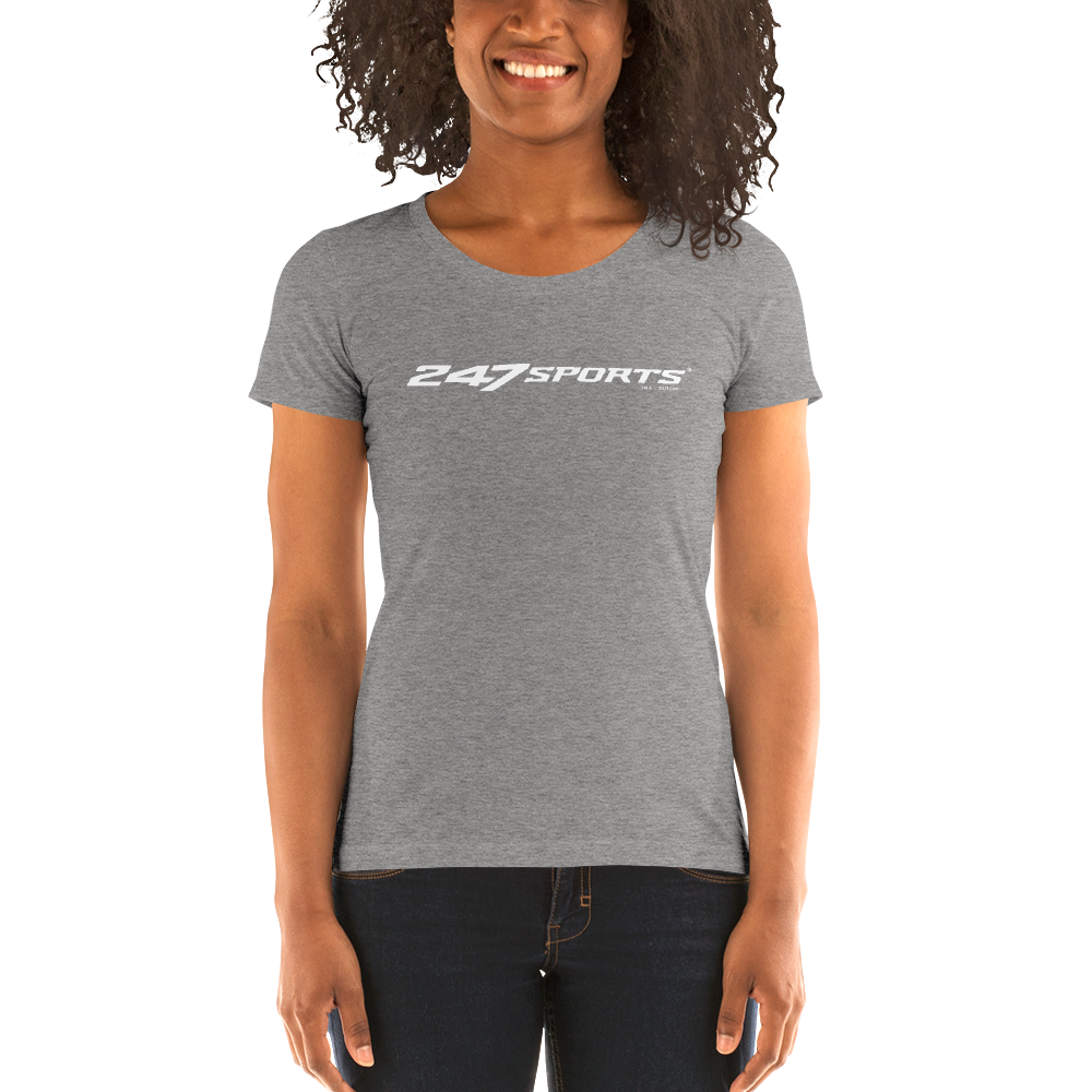 247 Sports White Logo Women's Tri-Blend Short Sleeve T-Shirt