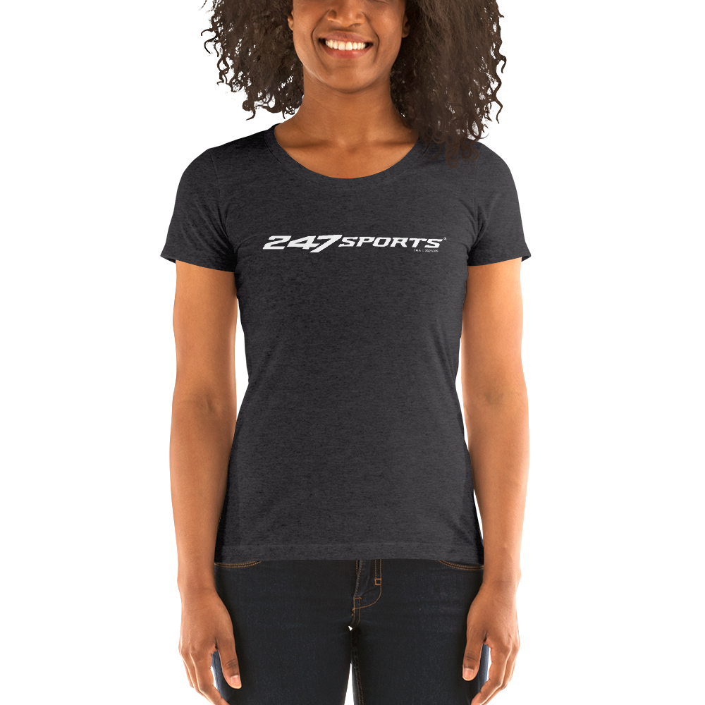 247 Sports White Logo Women's Tri-Blend Short Sleeve T-Shirt
