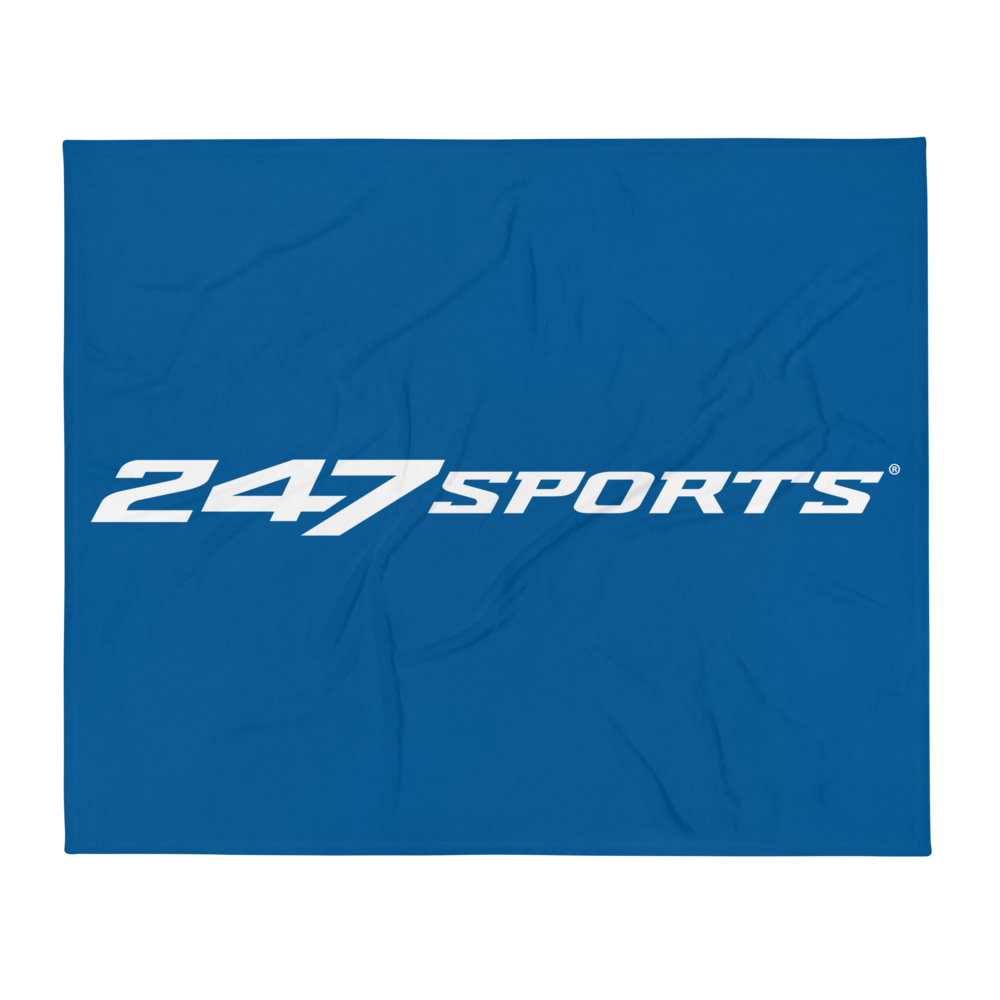 247 Sports White Logo Throw Blanket
