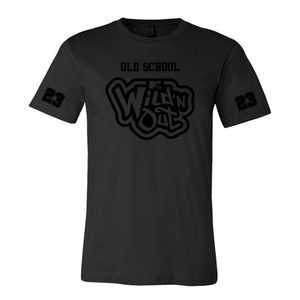 Wild 'N Out Schwarz auf Schwarz Old School Kurzärmeliges T-Shirt