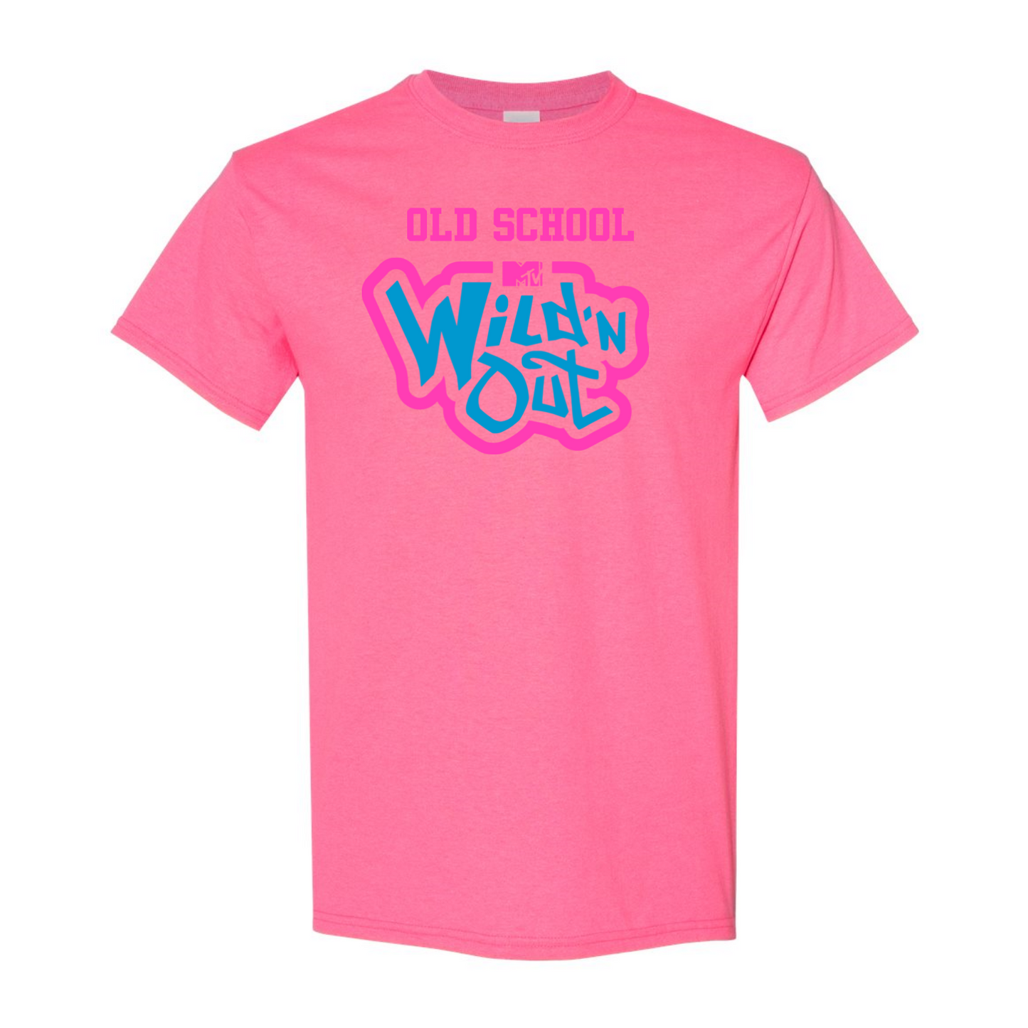 Wild 'N Out Neon Pink Old School Adult Short Sleeve T-Shirt