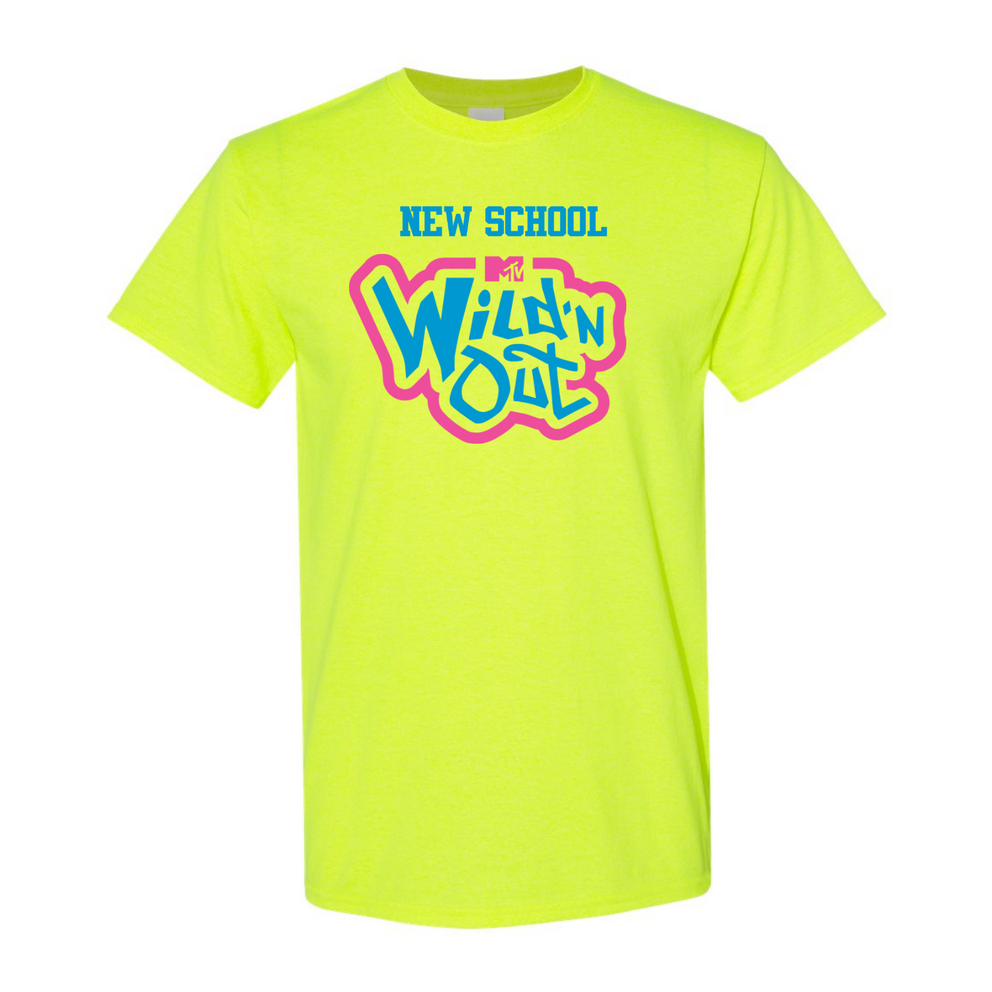 Wild 'N Out Amarillo Neón New School Adultos Camiseta de manga corta