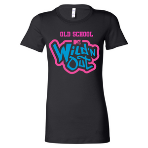 Wild 'N Out Neon Old School Damen's Langarm T-Shirt mit kurzen Ärmeln