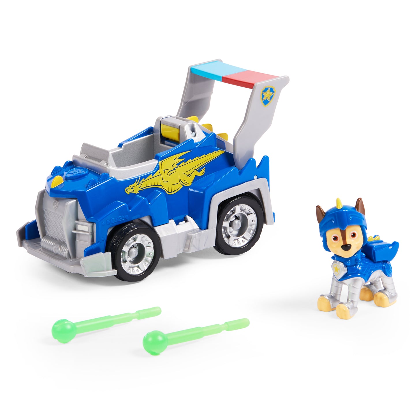 PAW Patrol, Rescue Knights Chase Transforming Toy Car with Collectible Action Figure, Kids Toys for Ages 3 and up