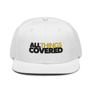 All Things Covered Podcast Logo Embroidered Flat Bill Hat