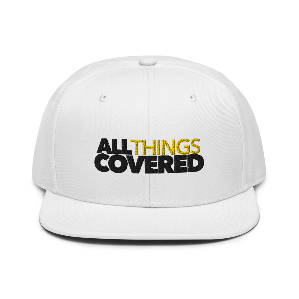 All Things Covered Podcast Logo Embroidered Flat Bill Hat