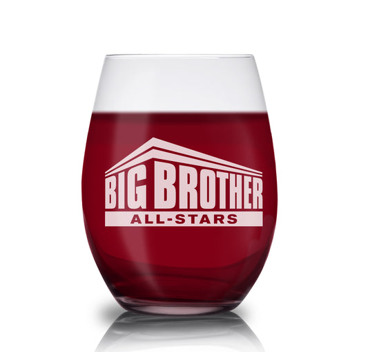 Big Brother All-Stars Logo Laser Engraved Stemless Wine Glass