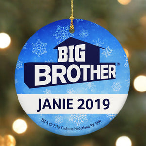 Big Brother Personalisierbar Logo Doppelseitiges Ornament