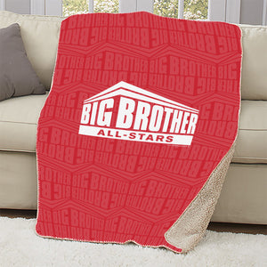 Big Brother All Stars Logo Pattern Sherpa Blanket