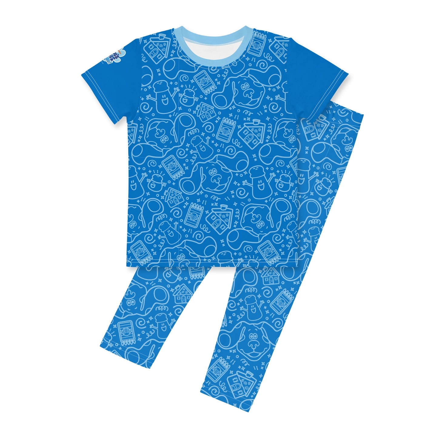 Blue's Clues & Du! Freunde Muster Kinder T-Shirt mit kurzen Ärmeln