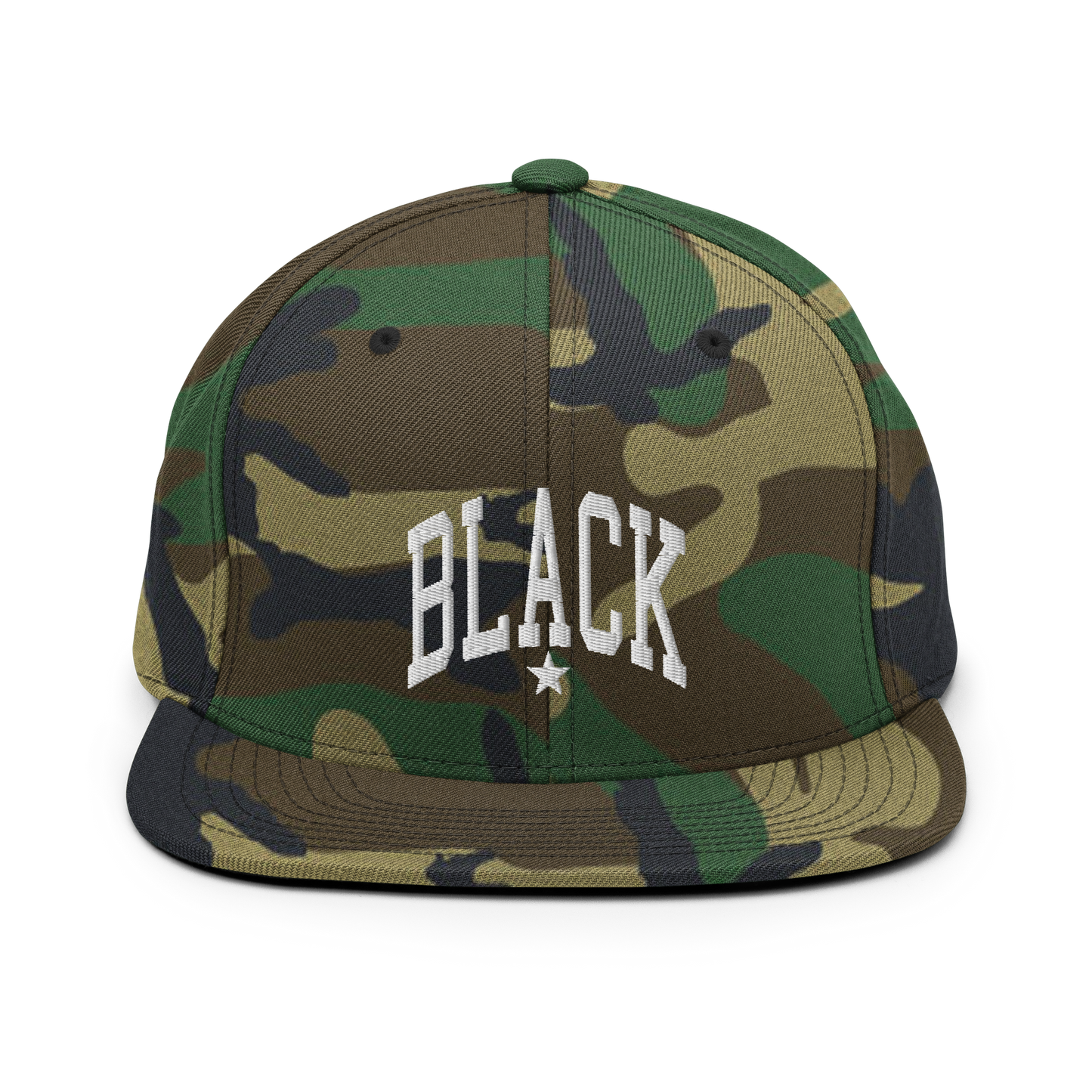BET Black Collegiate Embroidered High Profile Hat
