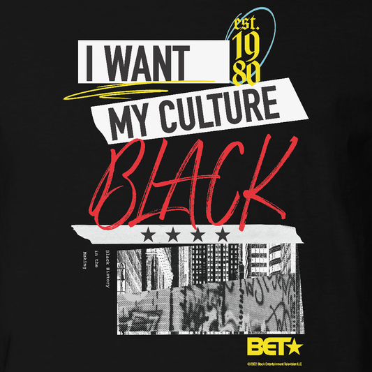 BET I Want My Culture Black Adult Short Sleeve T-Shirt